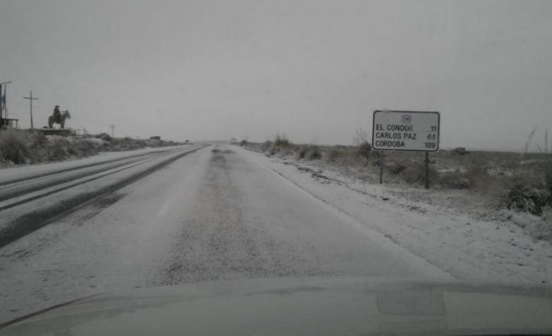 Arrancó la temporada de nevadas y está cerrado el camino de Altas Cumbres