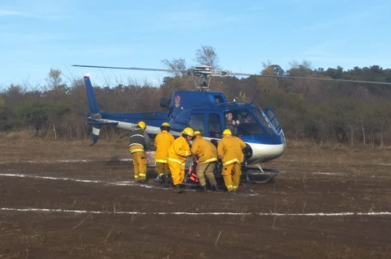 Fuego en las sierras: importante superficie quemada entre Alpa Corral y Las Albahacas