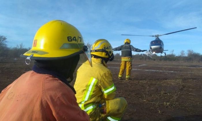 Fuego en las sierras: importante superficie quemada entre Alpa Corral y Las Albahacas