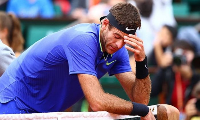 Del Potro sufrió una nueva fractura de rótula