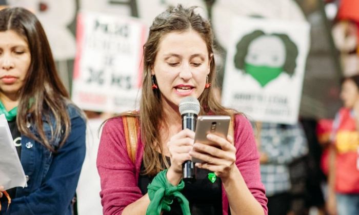 Julia Di Santi, la candidata a diputada nacional por el Nuevo MAS que representa la lucha por la IVE