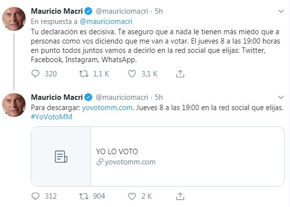 Macri les pidió a los votantes de Juntos por el Cambio que hagan público su apoyo