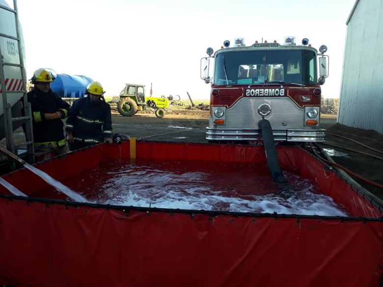 Controlaron el incendio en una celda de acopio de la generadora de electricidad de Ticino