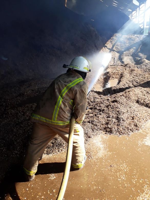 Controlaron el incendio en una celda de acopio de la generadora de electricidad de Ticino