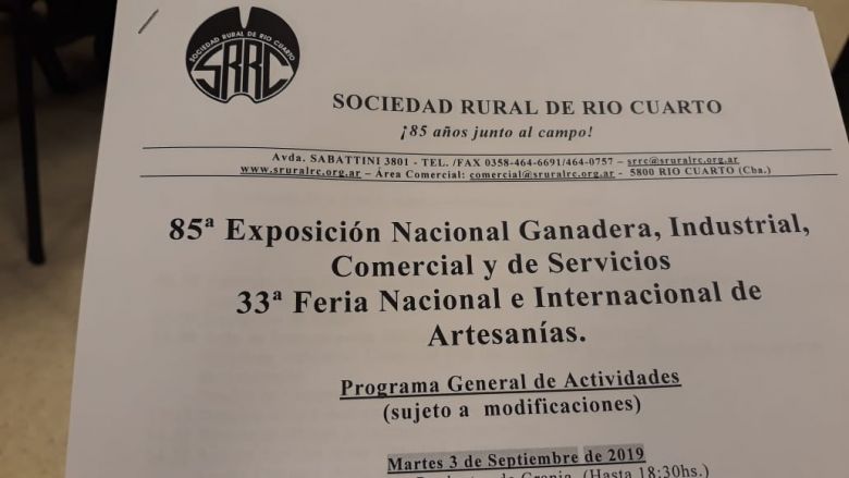 La Expo Rural 2019 abrirá sus puertas con más de 720 expositores