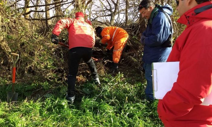 Después de ocho horas de trabajo concluyó sin resultados positivos la búsqueda de restos de Nicolás Sabena