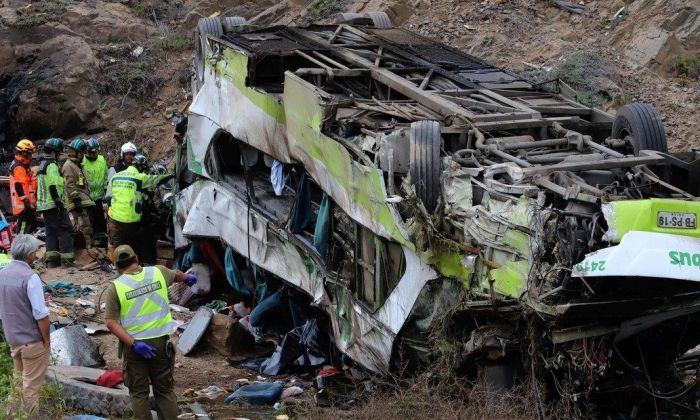 Tragedia en Chile: desbarrancó un micro y murieron 21 personas