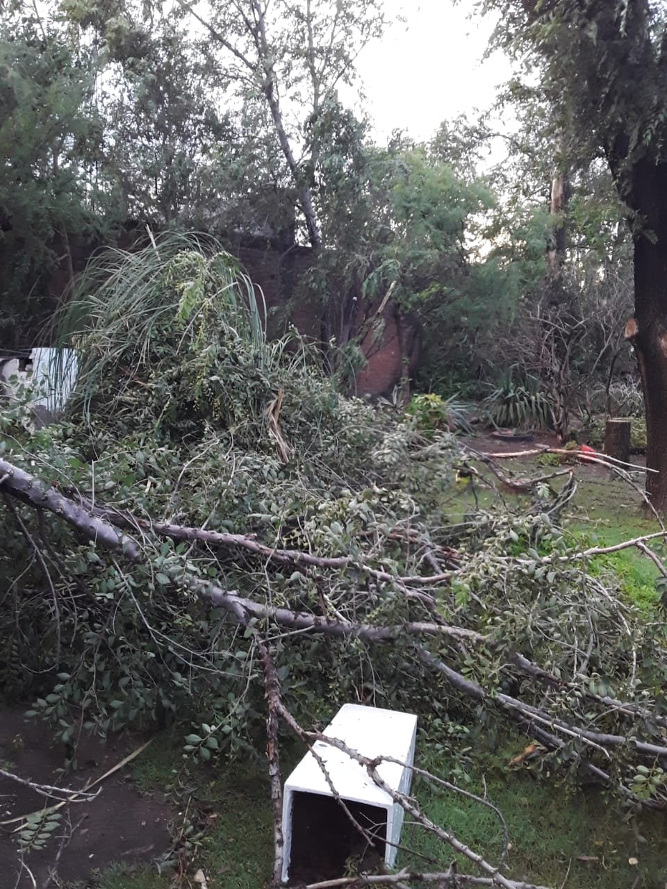 Buena Esperanza destruida luego del paso de un tornado 