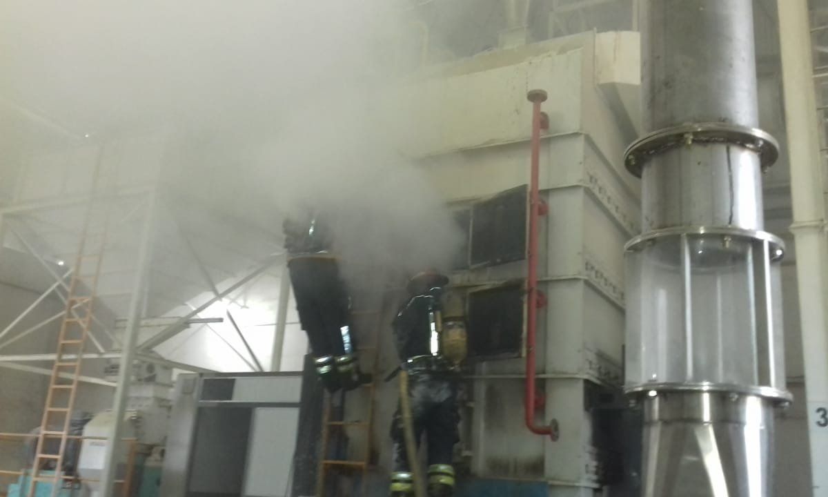 Principio de incendio en el  Parque Industrial 