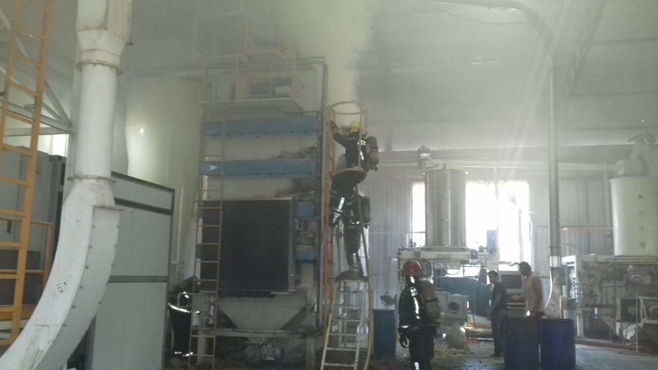 Principio de incendio en el  Parque Industrial 