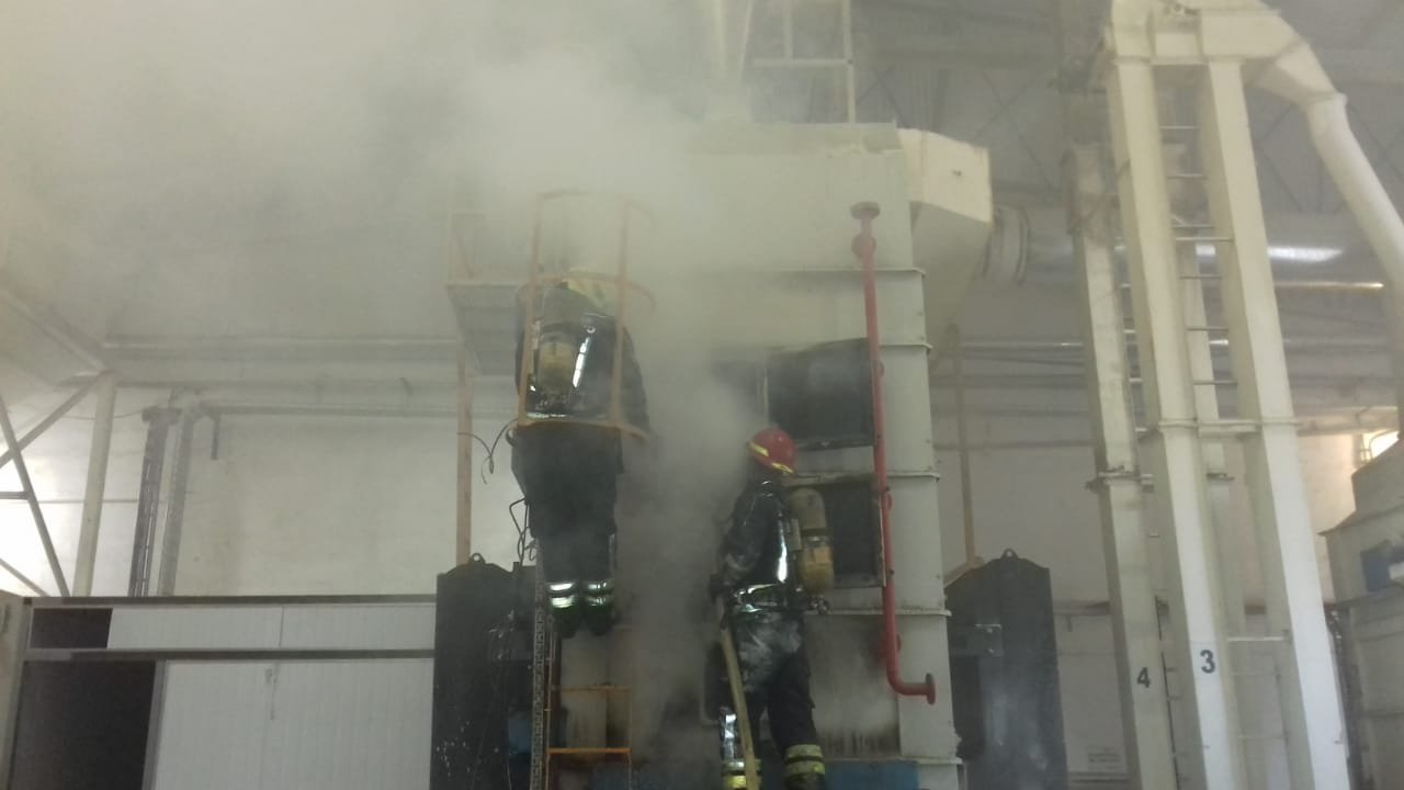 Principio de incendio en el  Parque Industrial 