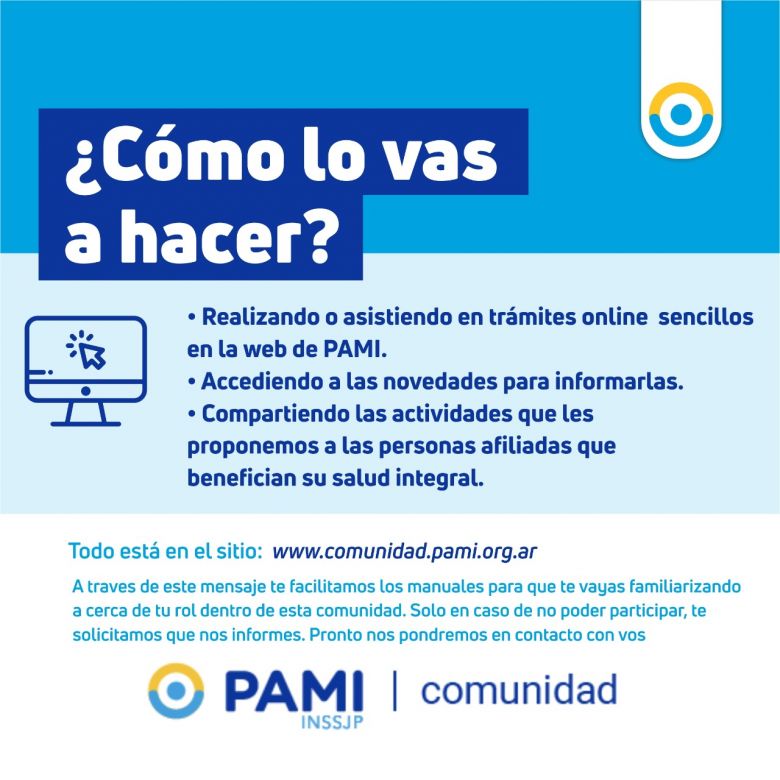 Pami entregará los bolsones a domicilio