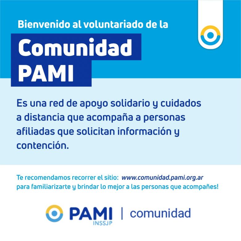 Pami entregará los bolsones a domicilio