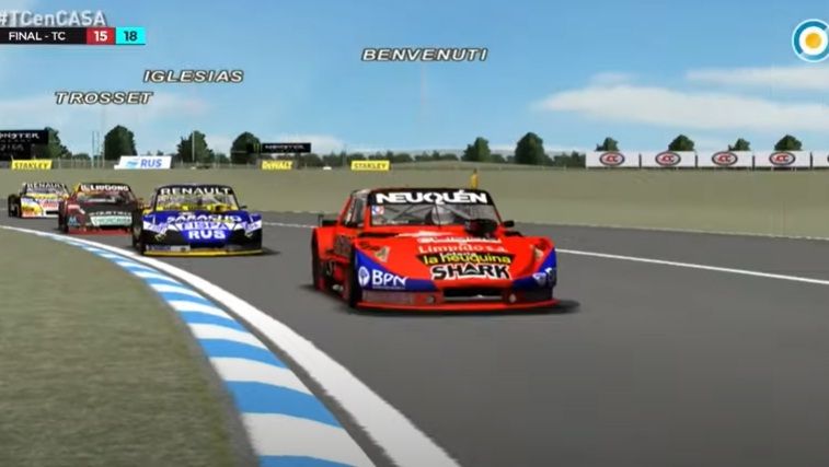 Trosset se quedó con el triunfo en la carrera virtual del TC