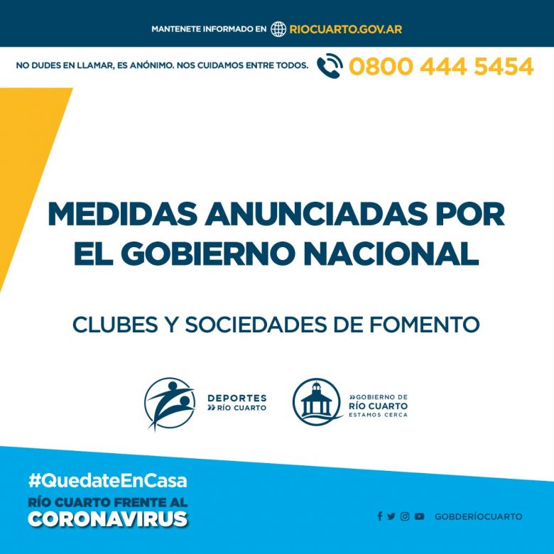 Las medidas para los clubes y sociedades de fomento