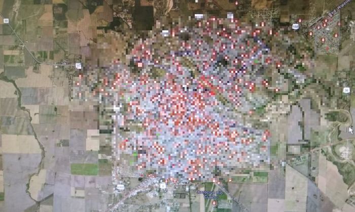 El mapa que muestra la rápida propagación del coronavirus en la ciudad