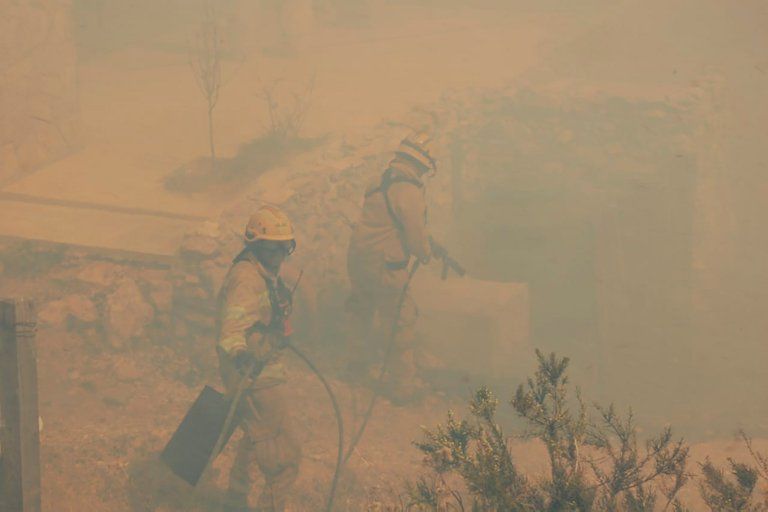 Imágenes dantescas de los incendios en el norte de Córdoba