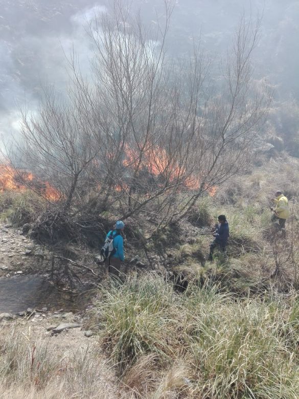 Voluntarios de Las Albahacas que colaboran en la pandemia también se arriesgan contra el fuego