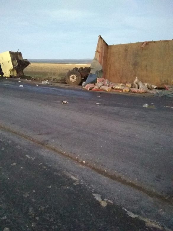 Impresionante choque en cercanía de Las Albahacas