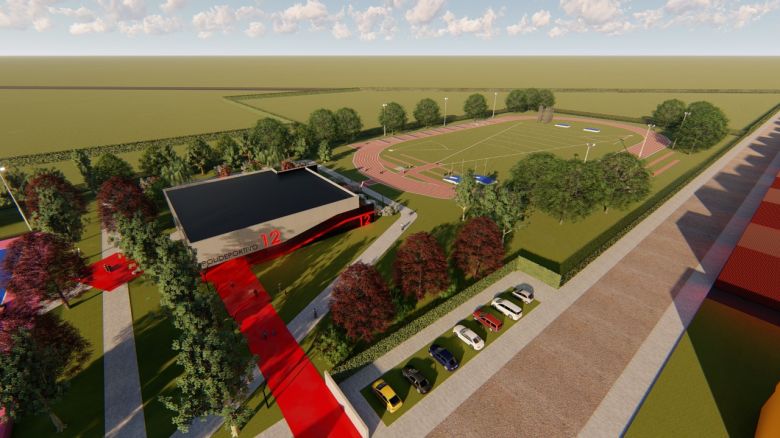 Llamosas presentó el proyecto para construir un Polideportivo Municipal en Banda Norte