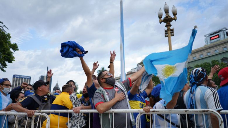 El velorio en vivo de Maradona 