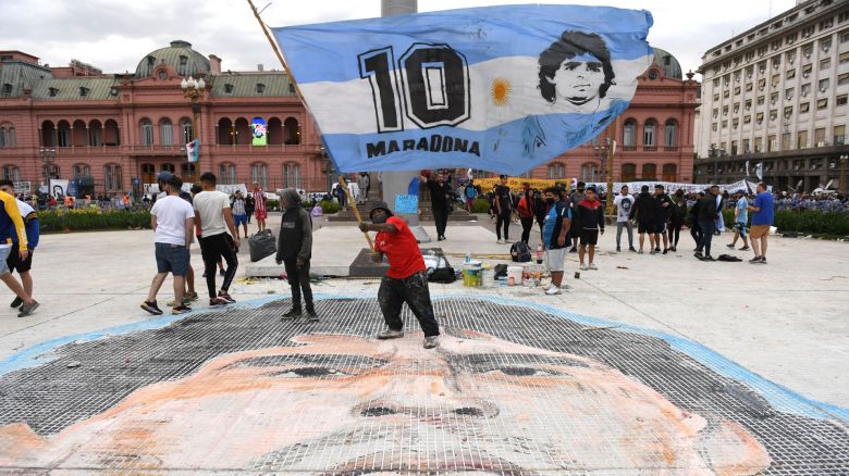 El velorio en vivo de Maradona 