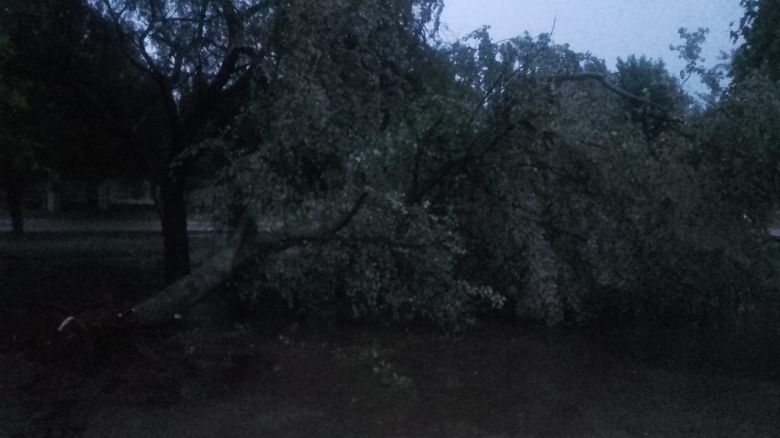 Villa Huidobro sufrió una tormenta con vientos muy fuertes