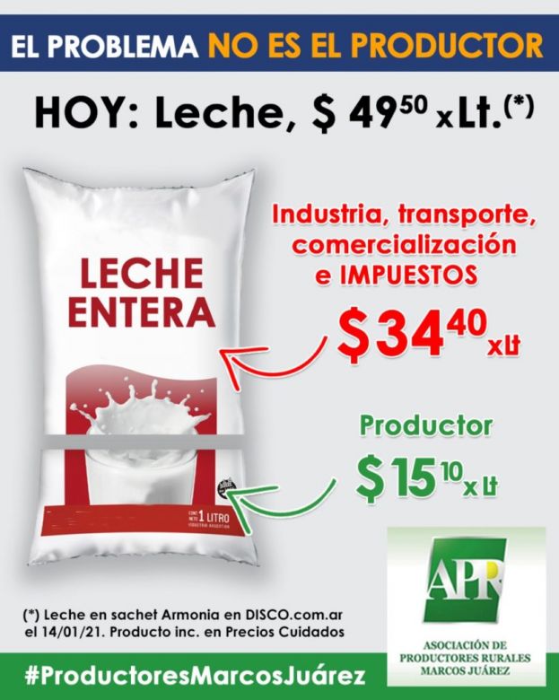 El problema no es el productor, dice la Asociación de Productores de Marcos Juárez