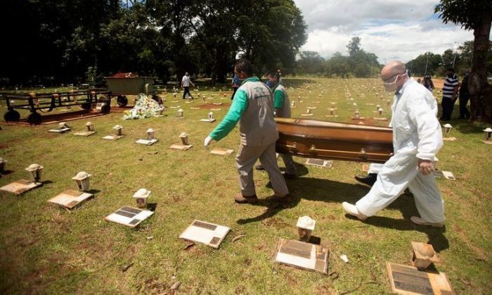 Por tercer día consecutivo Brasil registró más de 2.200 muertes por coronavirus