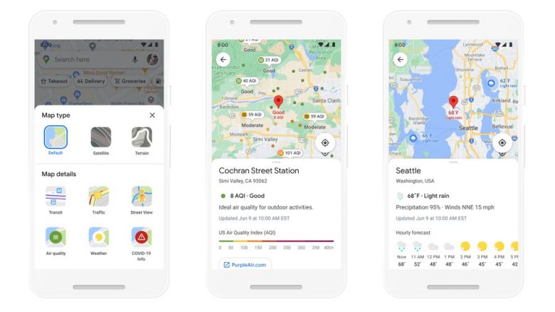 Las novedades que llegaron a Google Maps: realidad aumentada en interiores, rutas ecológicas y datos del clima