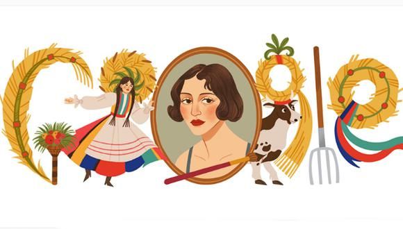 Doodle celebra a Zofia Stryjeńska, pintora, diseñadora gráfica, ilustradora y escenógrafa