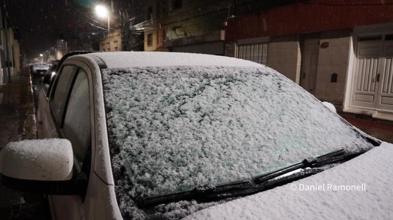 Después de 14 años nevó en Río Cuarto 