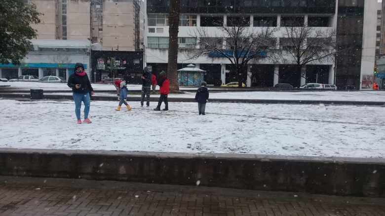 Después de 14 años nevó en Río Cuarto 