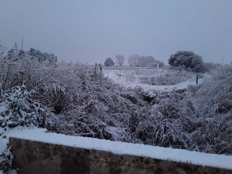 Después de 14 años nevó en Río Cuarto 