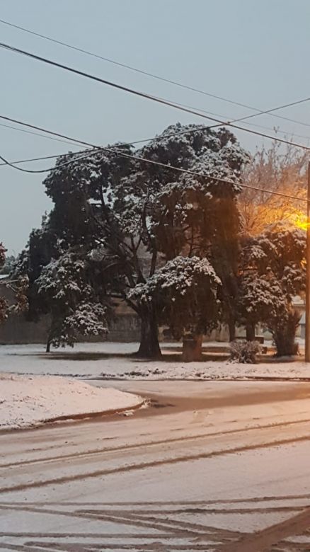 Después de 14 años nevó en Río Cuarto 