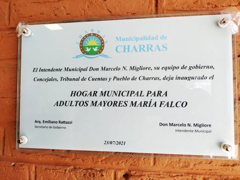 Se inauguró un Hogar Municipal para Adultos Mayores en Charras