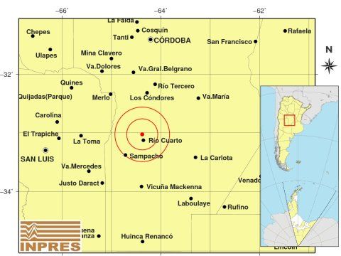 Río Cuarto tembló a causa de un sismo