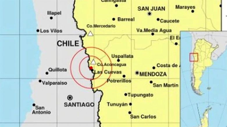 Un sismo de 5,8 sacudió la provincia de Mendoza y se percibió en Chile