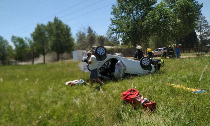 Tres hospitalizados tras protagonizar un accidente en ruta 188: viajaban de Río Negro a Río Cuarto