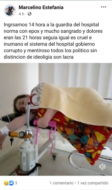 Un vecino manifestó su malestar por la atención en el Hospital San Antonio de Padua