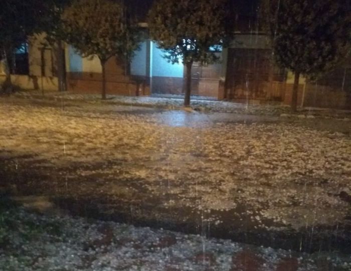 Cayó una intensa pedrea en Sampacho