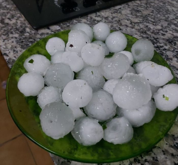 Cayó una intensa pedrea en Sampacho