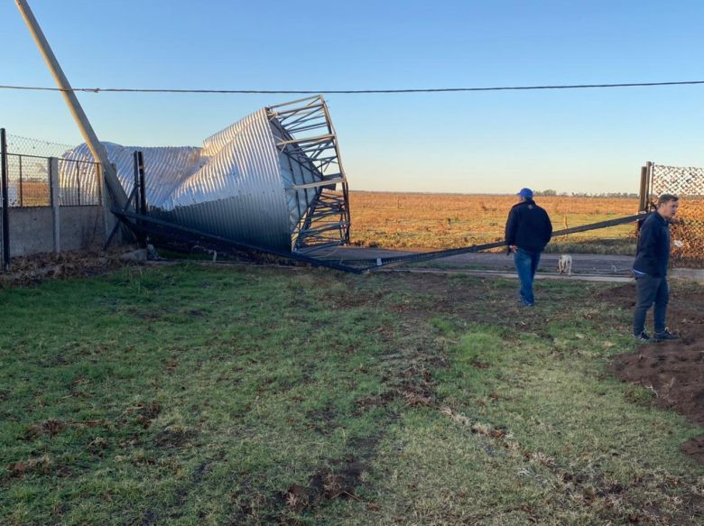 Del Campillo: ráfagas de 110 km/h provocaron destrozos materiales 