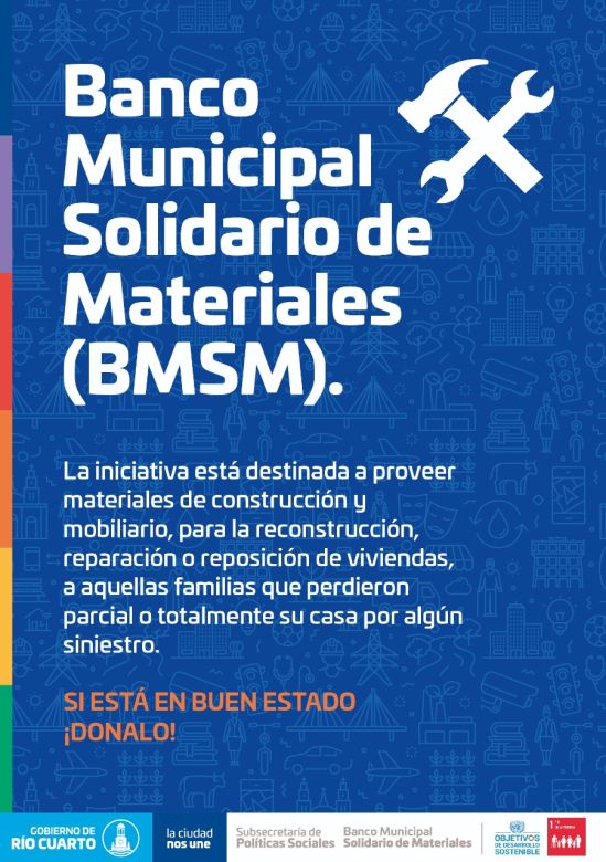 Se presentó el Banco Municipal Solidario de Materiales