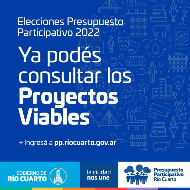 Presupuesto Participativo 2022: ya se pueden consultar los proyectos que participan de la elección