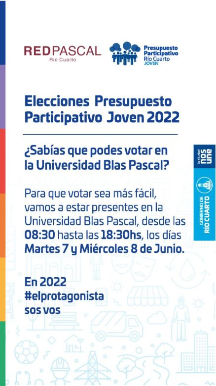 PP Joven: se suman las universidades Siglo XXI, Blas Pascal y de Mendoza a la elección del Presupuesto Participativo 2022