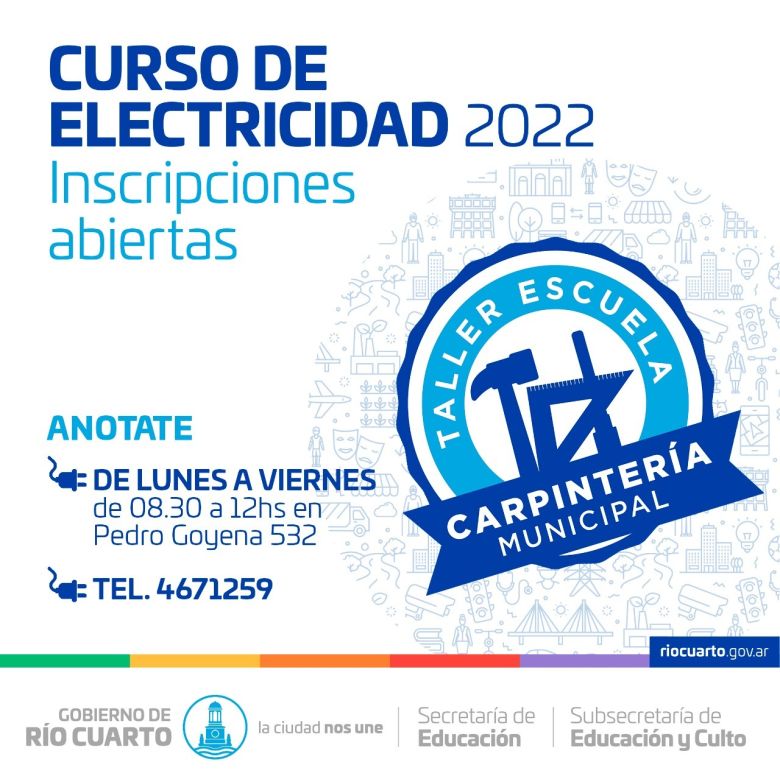 Más oportunidades educativas: curso de electricidad en la Escuela de Carpintería