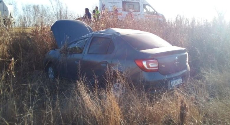 San Basilio: se constató el vuelco de un automóvil sobre la Ruta Nacional 35