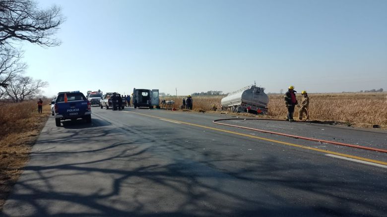 Dos camiones colisionaron al mediodía en la ruta 158 cerca de Carnerillo