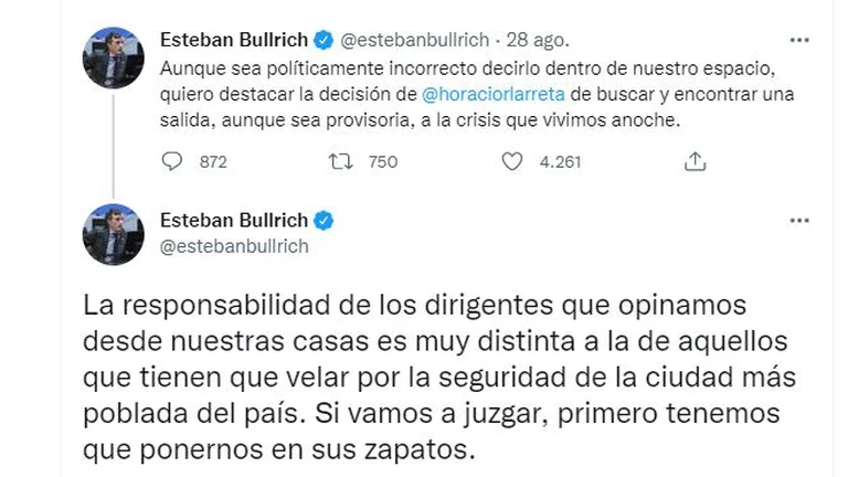 Esteban Bullrich está internado en el Hospital Austral